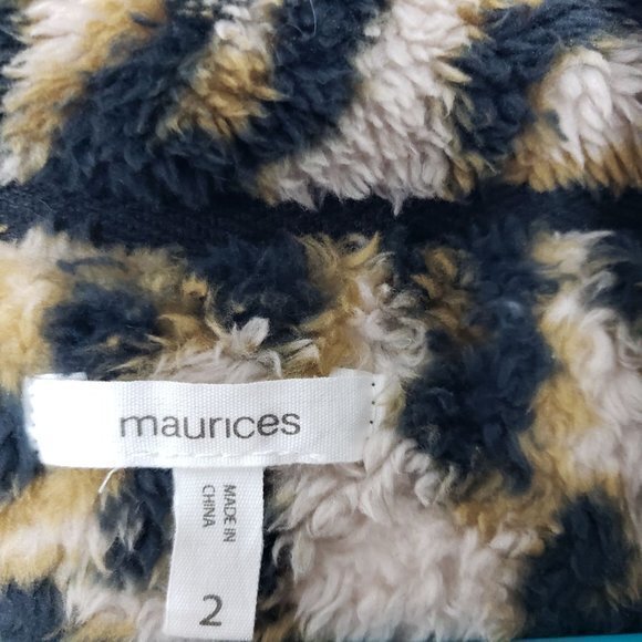 Maurices Size 2X Cheetah Print Snap Button Front/Side Pockets Pullover Jacket - Picture 4 of 6